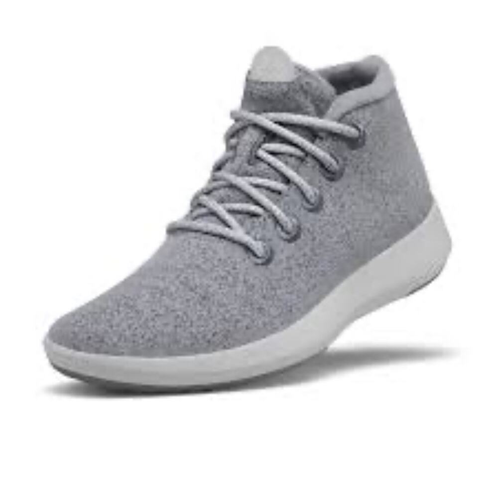 Allbirds Mizzle Merino Wool Runner-Up Ankle Sneaker Lace Light-Gray Size 10 NWT